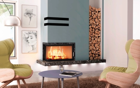 Wkład kominkowy powietrzny narożny Heatro 69L