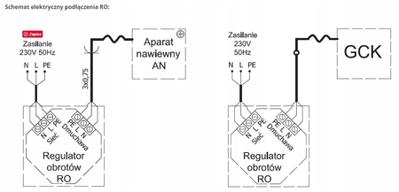Regulator obrotów podtynkowy RO-P Darco