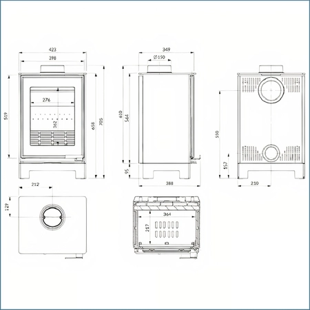 Piec wolnostojący koza 6,5 kW Kawmet HARITA S15i Basic ECO EKOPROJEKT