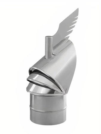 Nasada kominowa Rotowent Dragon RO150CH-DR-B-S z podstawą rurową