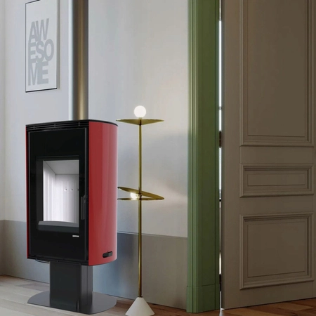 Piec kominkowy powietrzny stalowy na smukłej nodze 9 kW Defro Home DEA TOP