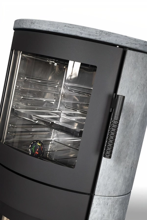 Piec kominkowy z piekarnikiem Romotop LUGO N 02 BF kamień