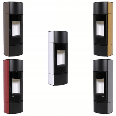 Piec kominkowy wolnostojący moc 9 kW Eko Defro Extento F Przyłącze Zestaw