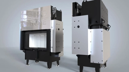 Wkład kominkowy z płaszczem wodnym Defro Home RIVA SM G SHORT