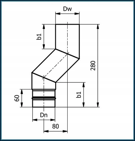 Kolano typu S80 do pieca na pellet SPP KS080/S80-CZ1,2SP Darco