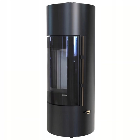 Piec kominkowy wolnostojący stalowy czarny 7kW Defro Orion Przyłącze Zestaw