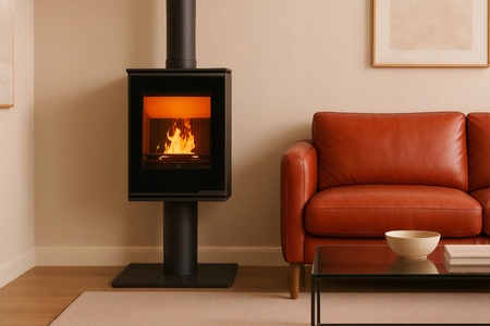 Piec wolnostojący koza 5,7 kW Kawmet HARITA S15v Leg Decor ECO EKOPROJEKT