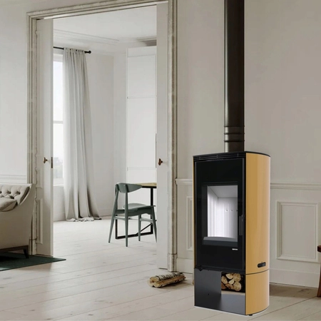 Piec kominkowy wolnostojący stalowy powietrzny Koza 9 kW Defro Home DEA LOG