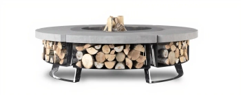 Palenisko ogrodowe Hetta Round 120 cm Inox/Beton