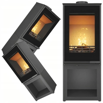 Piec wolnostojący stalowo żeliwny 9,5 kW KAWMET VENUS S16 S-Box Decor ECO