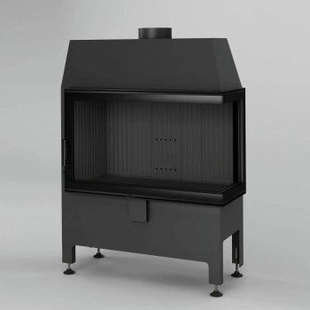 Kominek powietrzny narożny prawy Heatro 81P black