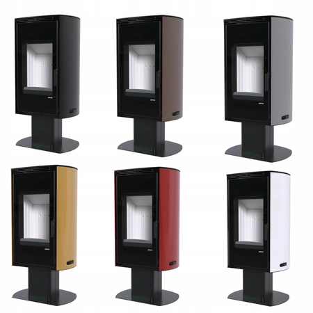 Piec kominkowy powietrzny stalowy na smukłej nodze 9 kW Defro Home DEA TOP