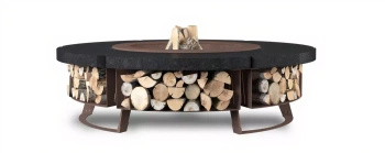 Palenisko ogrodowe Hetta Round 155 cm Corten/Granit