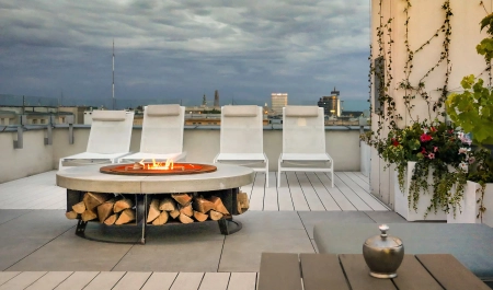 Palenisko ogrodowe Hetta Round 155 cm Stal/Beton