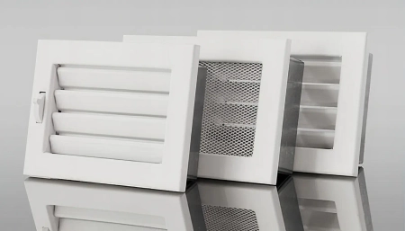 Kratka z żaluzją stałą czarna KRVZS220x95-ML.CZ Ventlab