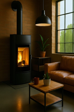 Piec kominkowy powietrzny akumulacyjny Hajduk Rectan F3A