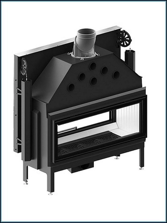 Wkład kominkowy powietrzny tunel gilotyna Hitze ARDENTE DUO 120x43.DGS