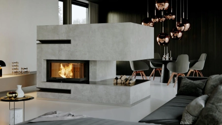 Wkład kominkowy prawy Defro Home INTRA ME BP Slim G