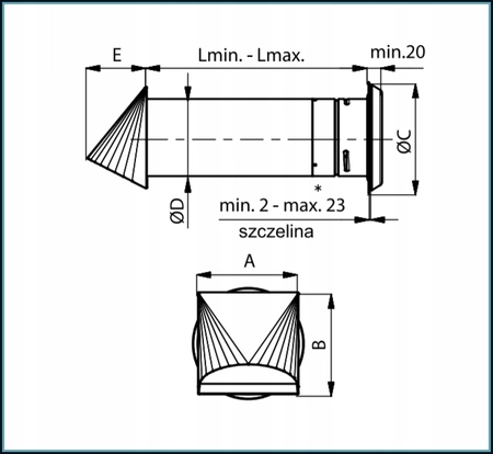 Nawietrzak z filtrem antysmogowym NON110A-CC Darco