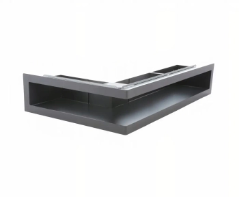 Luft narożny prawy czarny z ramką KRVO-L/R-300x500/70-P-ML.CZ Ventlab