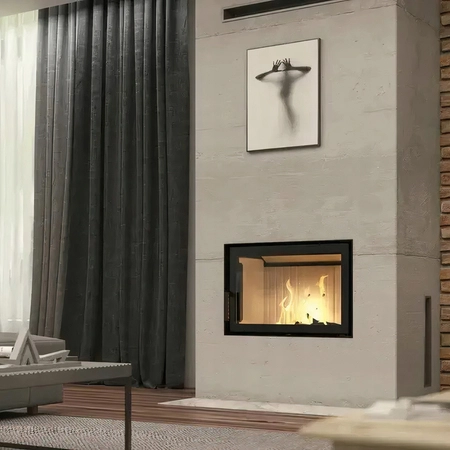 Wkład kominkowy prawy 7 kW Eko Defro Impuls SM BP Basic Zestaw montażowy