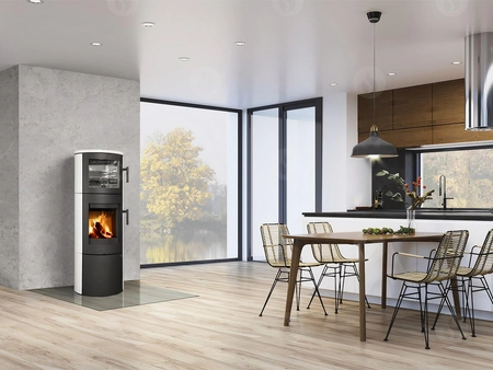 Piec kominkowy z piekarnikiem Romotop LUGO N 01 BF ceramika