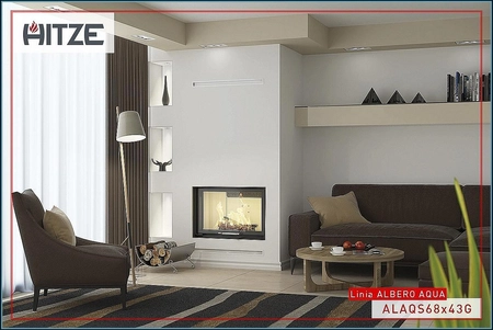 Wkład kominkowy Hitze z płaszczem wodnym AQUASYSTEM 90x41.LG