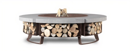 Palenisko ogrodowe Hetta Round 120 cm Corten/Beton