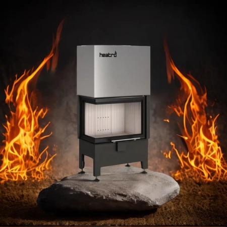 Kominek powietrzny gilotyna Heatro 55LH black