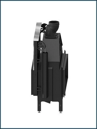 Wkład kominkowy powietrzny tunel gilotyna Hitze ARDENTE DUO 105x43.DGS