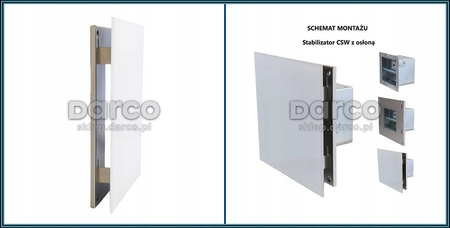 Osłona szkło białe do stabilera wentylacji CSW1 - 204x254 mm Darco