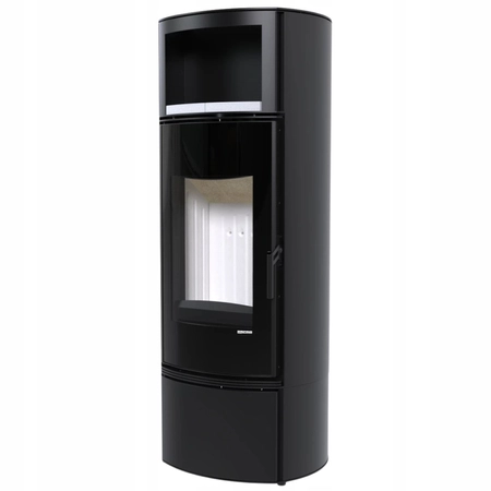 Piec kominkowy wolnostojący moc 9 kW Eko Defro Extento H Przyłącze Zestaw