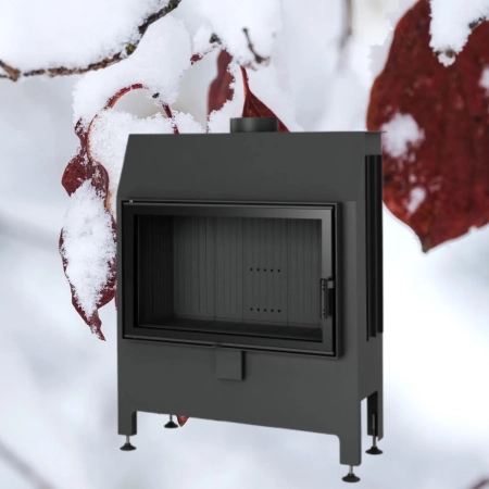 Wkład kominkowy powietrzny prosty Heatro 81 black