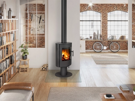 Piec kominkowy obrotowy Romotop EVORA T 03 metal