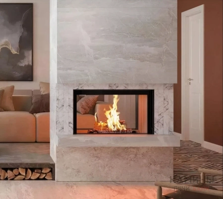 Wkład kominkowy dwustronny Hajduk Volcano FDT 11 kW