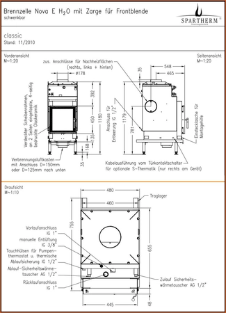 Wkład kominkowy z płaszczem wodnym Spartherm Nova E H2O