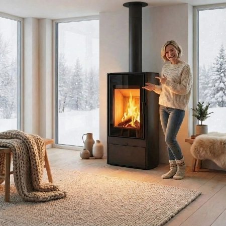 Piec kominkowy powietrzny akumulacyjny Hajduk Rectan F3A