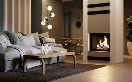 Wkład kominkowy prosty gilotyna Hajduk Volcano 1VTh-S 11 kW