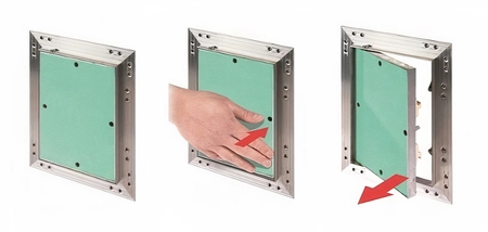 Klapa rewizyjna drzwi GK z podwójną płytą 200x200 mm KRAL2/2