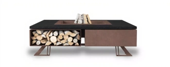 Palenisko ogrodowe Hetta Square 140 cm Corten/Granit