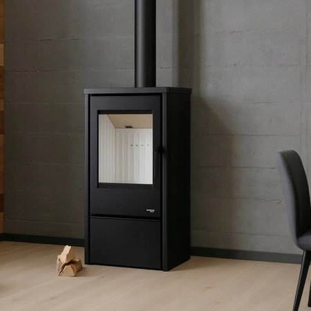 Piec kominkowy wolnostojący stalowy 9,8 kW Defro Della Przyłącze Zestaw