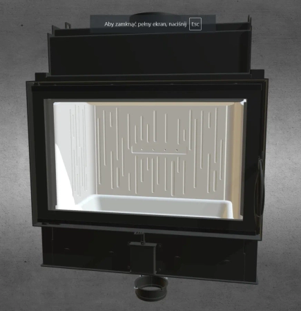 Kominek powietrzny BeF z prostą szybą FIRE BEAR 7