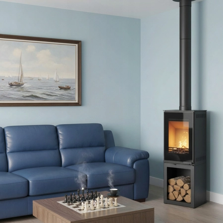 Piec wolnostojący stalowo żeliwny 9,5 kW KAWMET VENUS S16 L-Box Decor ECO