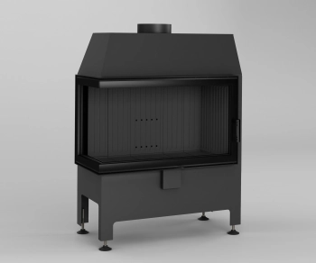 Kominek powietrzny narożny lewy Heatro 69L black