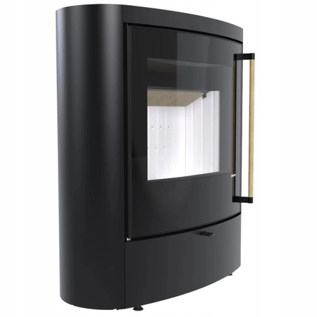 Piec kominkowy wolnostojący stalowy 9 kW Defro Sedna Przyłącze Zestaw