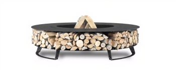 Palenisko ogrodowe Hetta Wood 150 cm Black-Inox