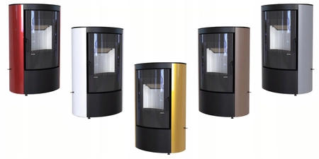 Piec kominkowy wolnostojący stalowy 6 kW Defro Ceres Eli Przyłącze Zestaw