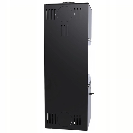 Piec kominkowy wolnostojący stalowy Defro Quadroom Long Przyłącze Zestaw