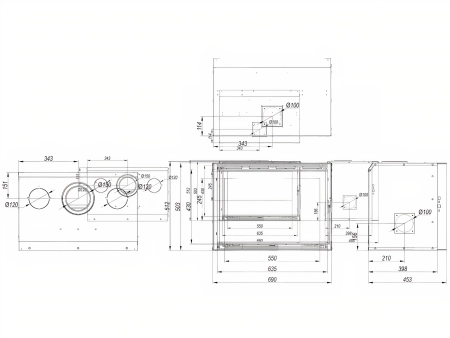 Kaseta kominkowa powietrzna Defro Home CASE S