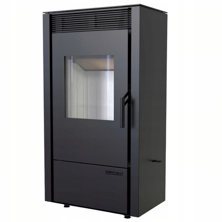 Piec kominkowy wolnostojący stalowy moc 6 kW Defro Viva Przyłącze Zestaw